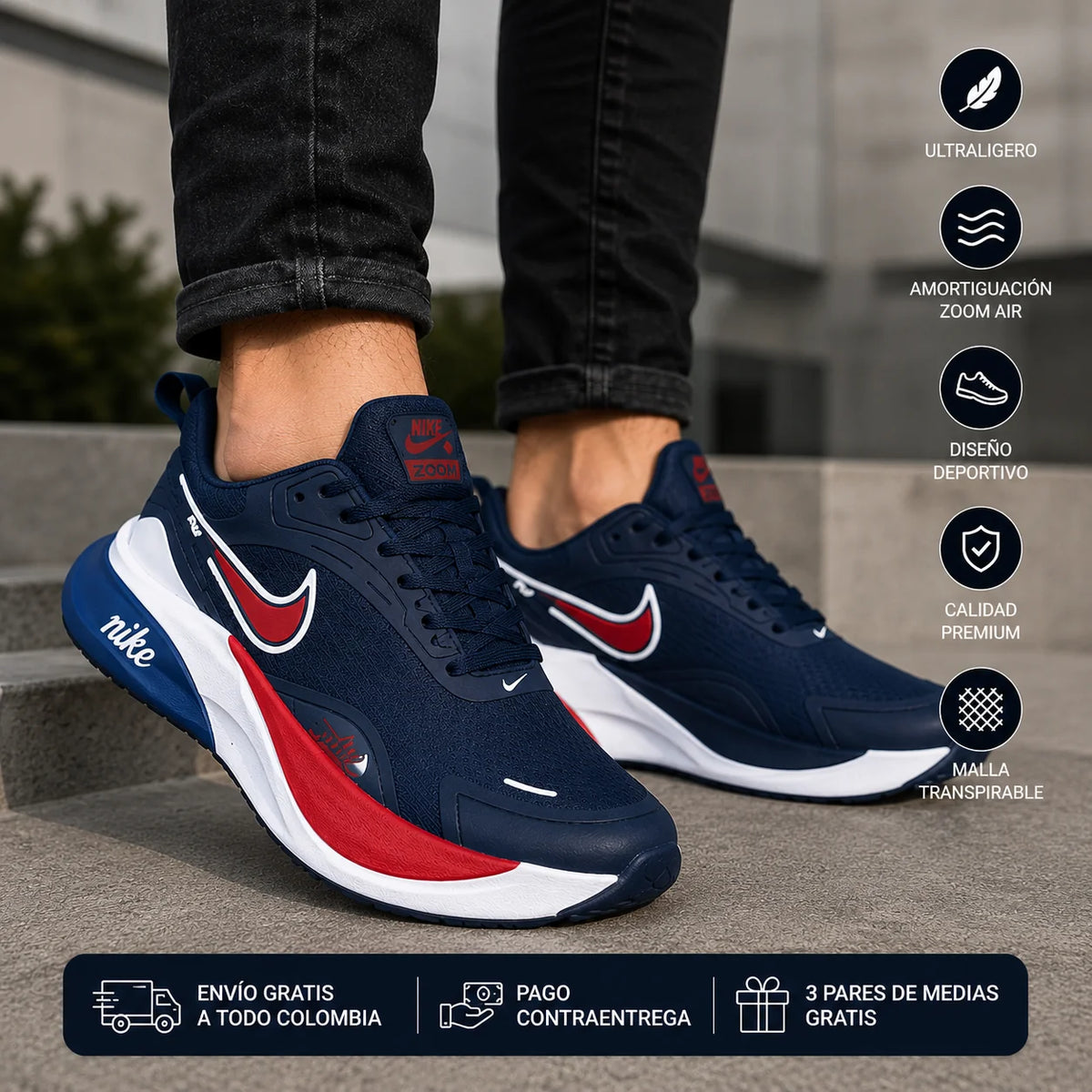 Tenis Nike Zoom Ultra Azul Rojo
